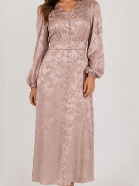 Modest Pink Elegant Veiled Collection Dress